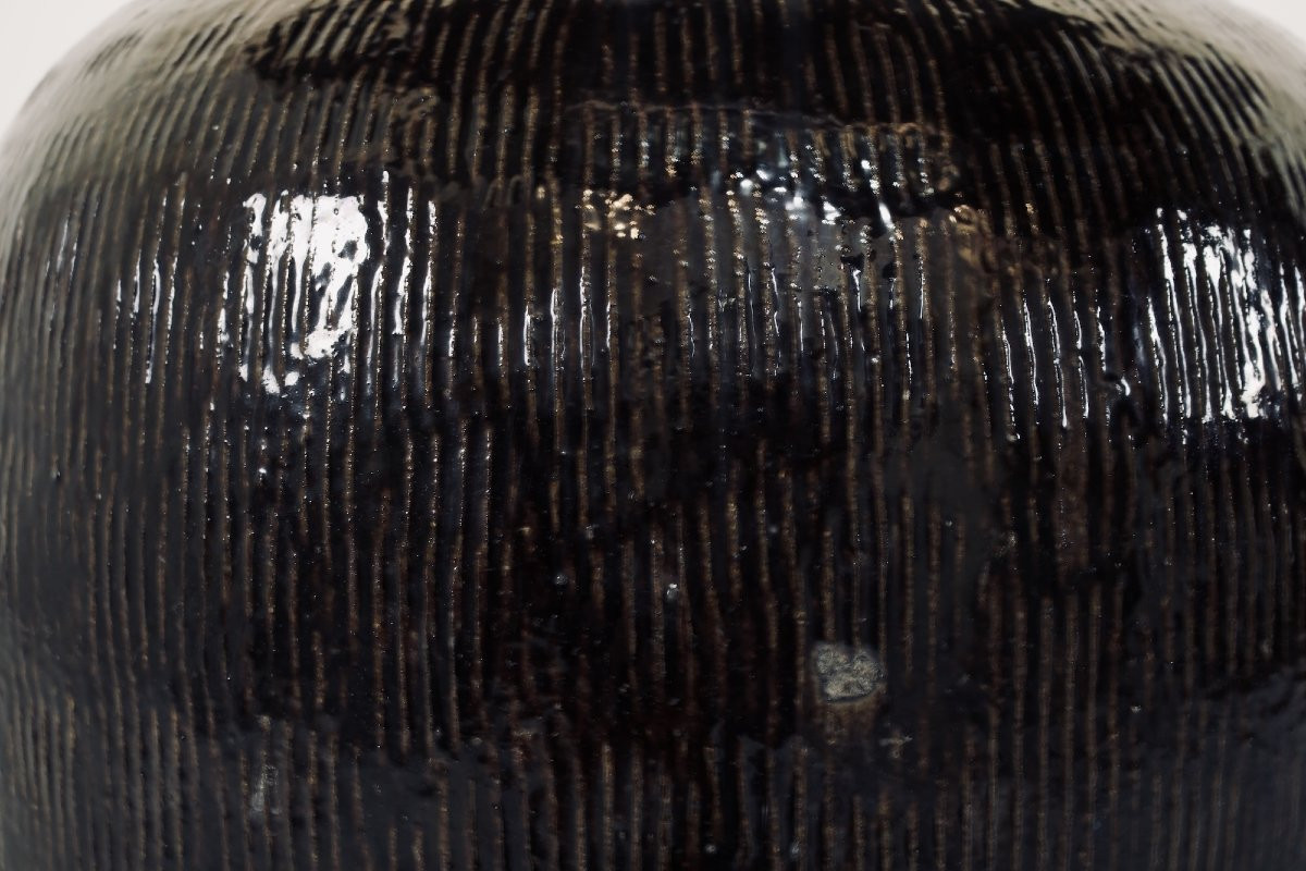Large Stoneware Jar With Black Glaze - Shanxi, China-photo-2
