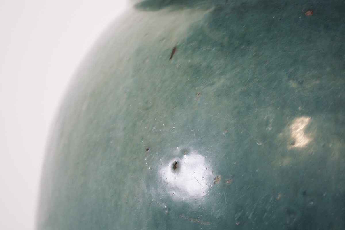 Large Celadon Stoneware Storage Jar - Southeast Asia-photo-2
