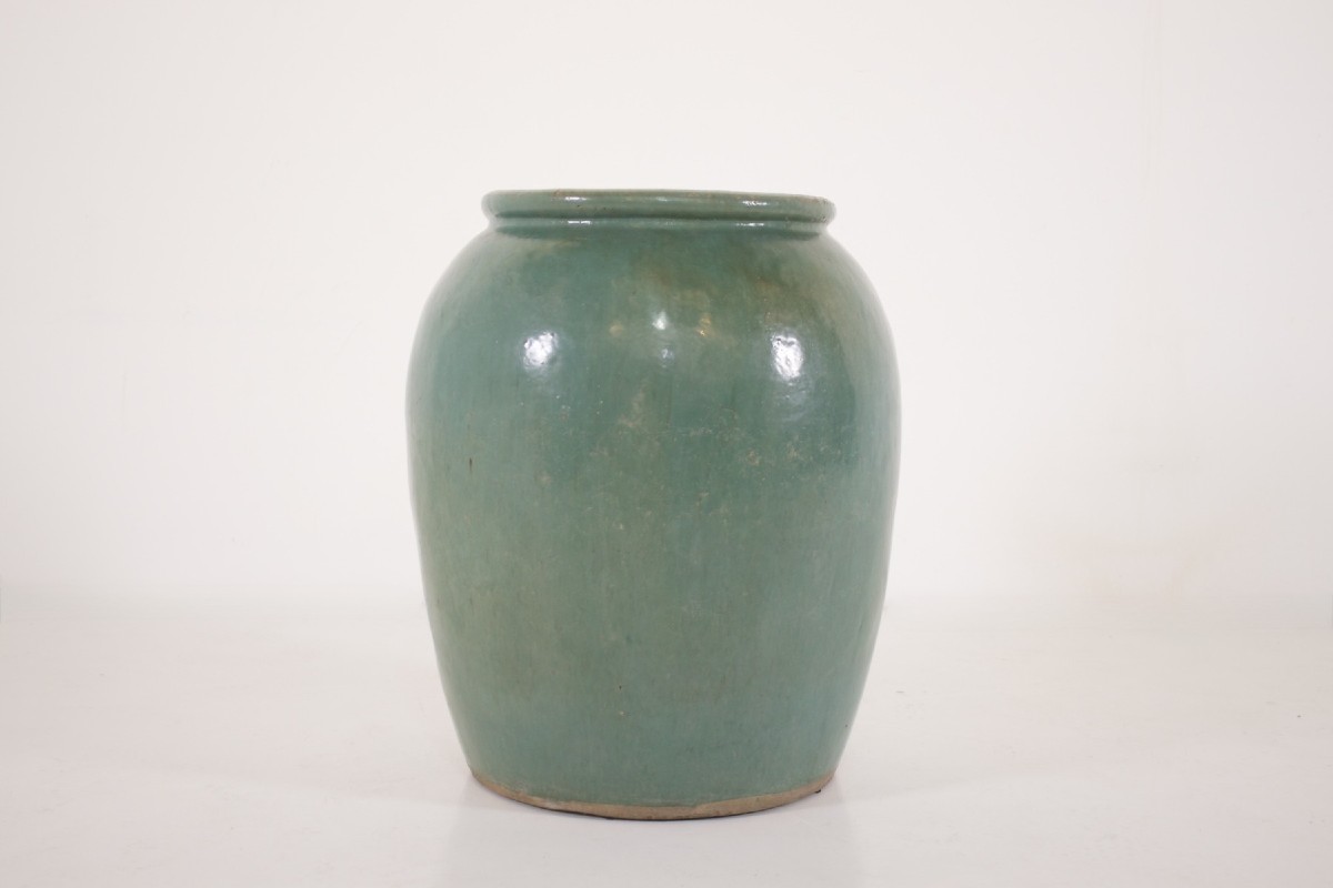 Large Celadon Stoneware Storage Jar - Southeast Asia