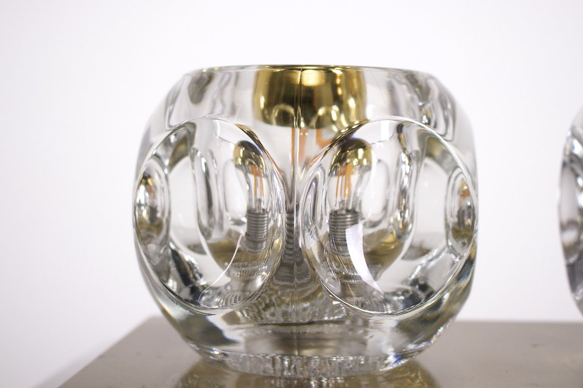 Ice Cube Wall Lamp In Glass And Brass - Peill & Putzler-photo-4