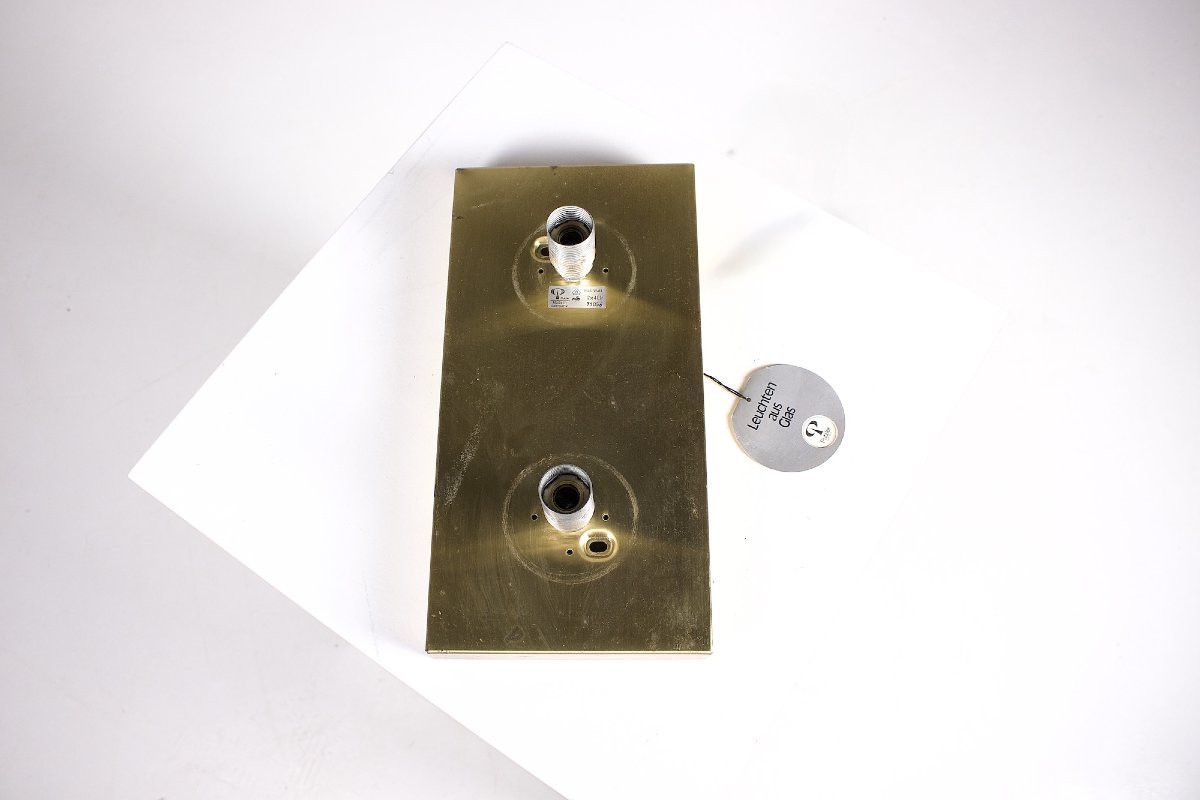 Ice Cube Wall Lamp In Glass And Brass - Peill & Putzler-photo-2