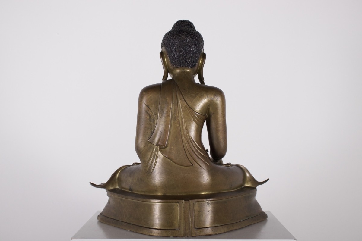 Bouddha birman en bronze inscrit et daté (1331 / 1869–70) – Myanmar-photo-3