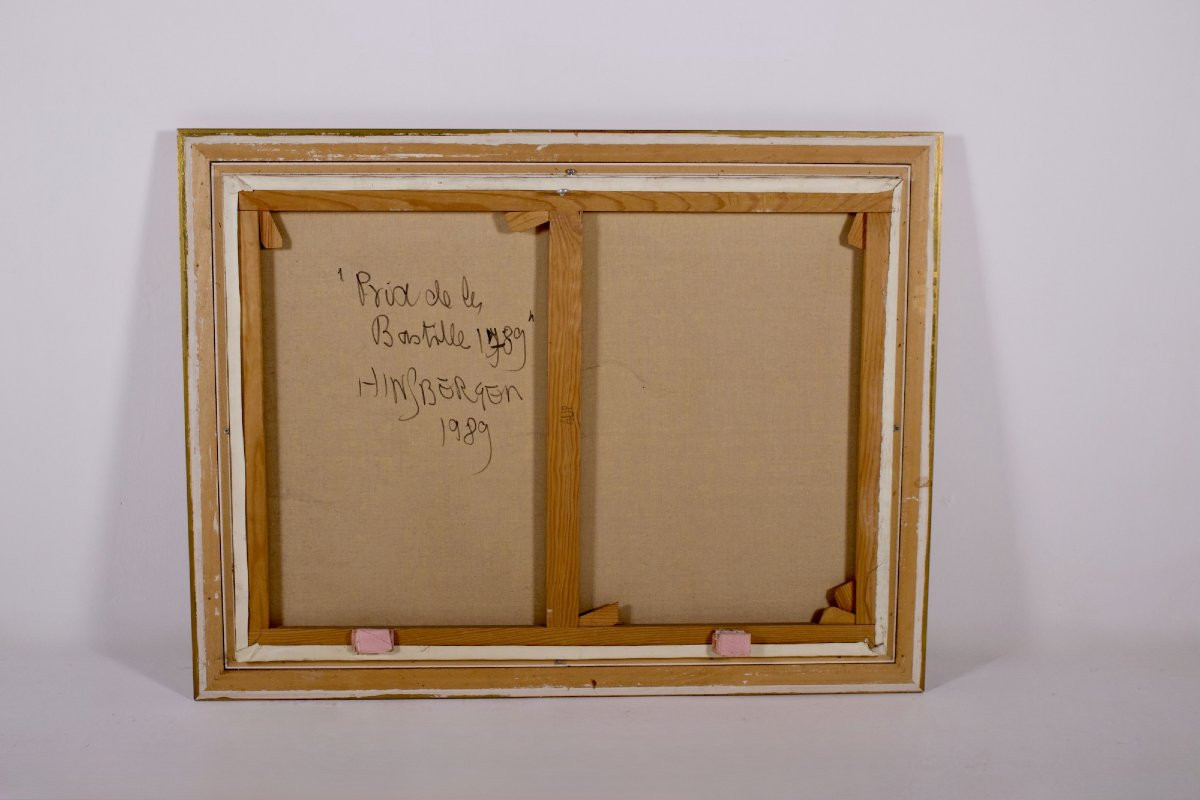 Alexis Hinsberger – La Prise de la Bastille, huile sur toile, 1989 (114 × 87 cm)-photo-3