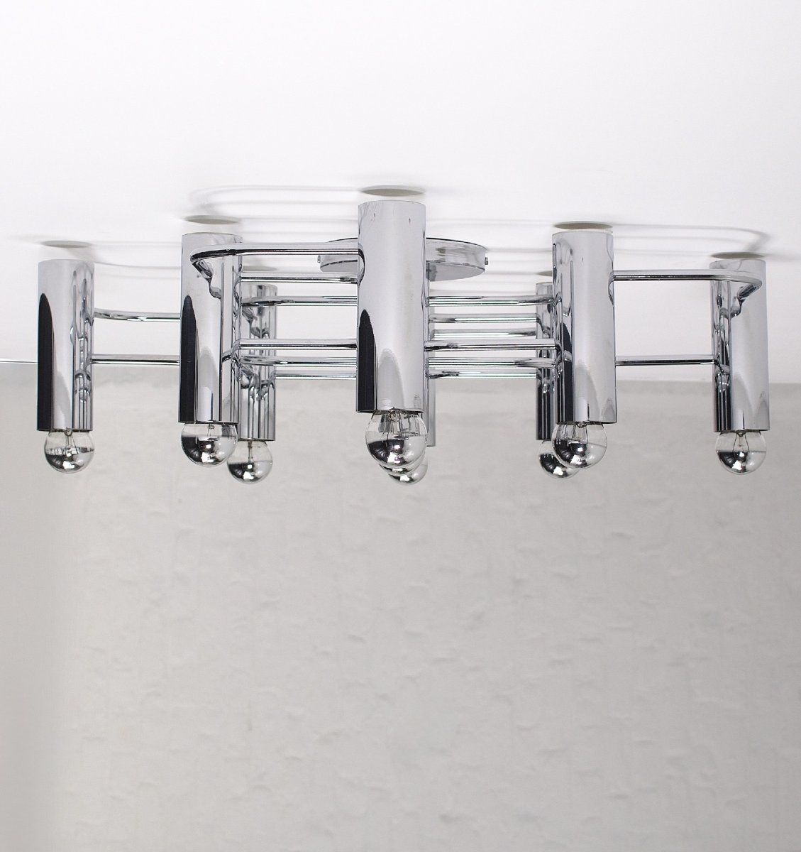 Sciolari Chrome Ceiling Lamp - Leola Edition, 1970s-photo-4