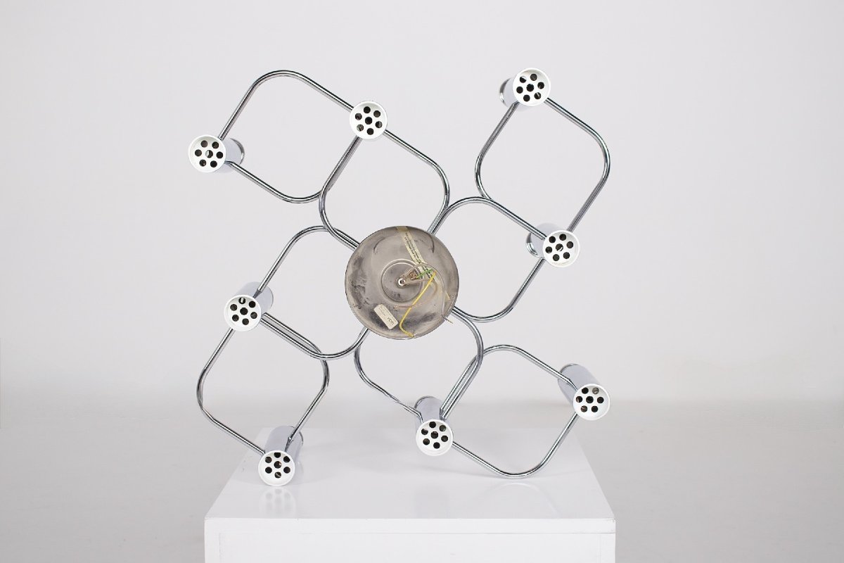 Sciolari Chrome Ceiling Lamp - Leola Edition, 1970s-photo-1