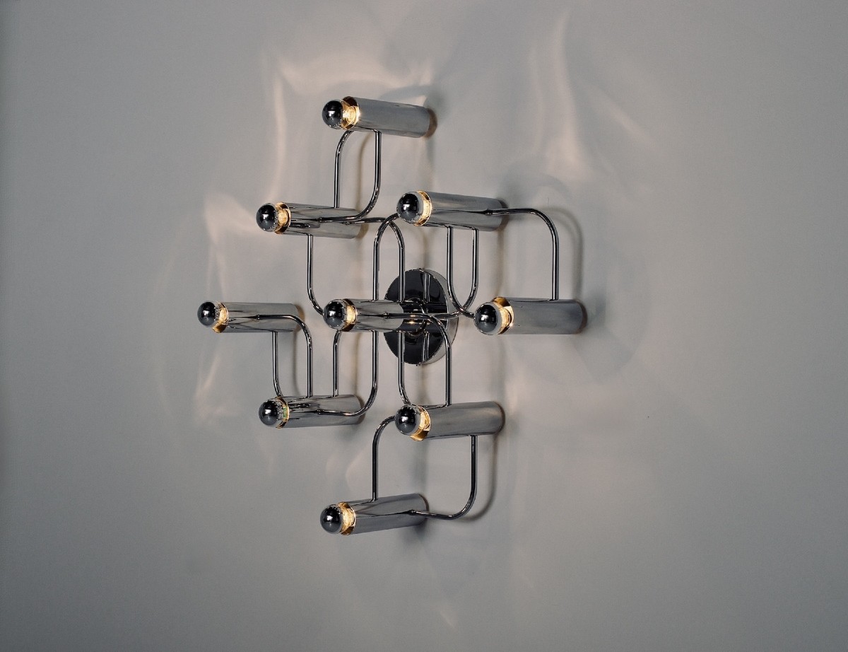 Sciolari Chrome Ceiling Lamp - Leola Edition, 1970s