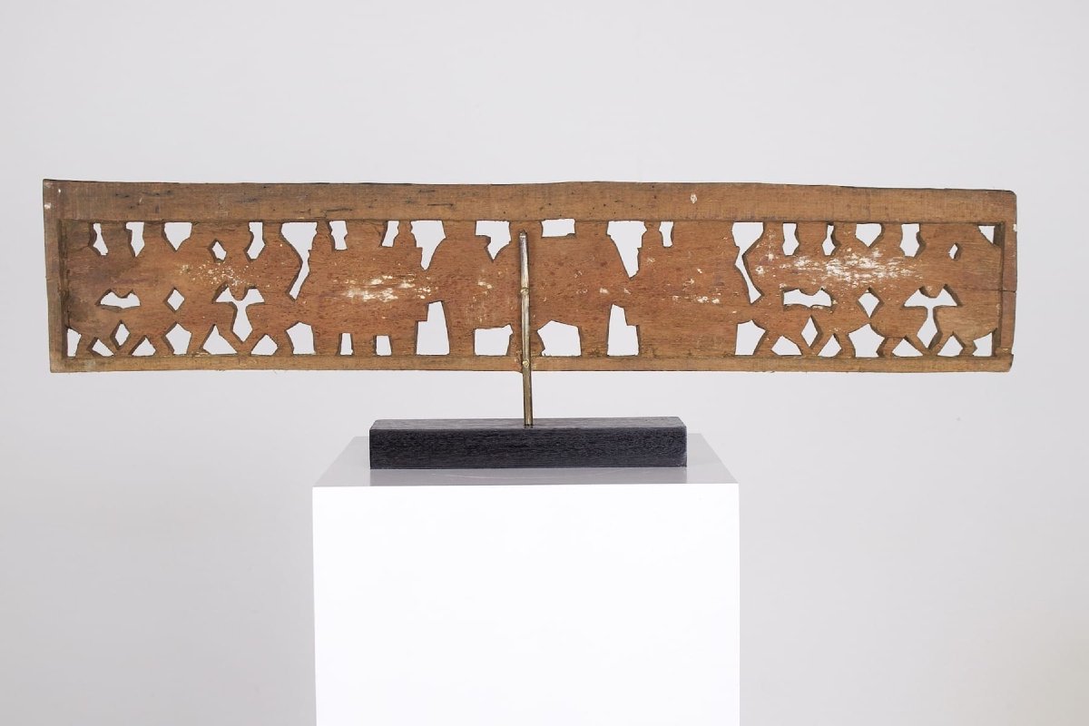 Panneau en bois sculpté ajouré – Inde du Sud-photo-2