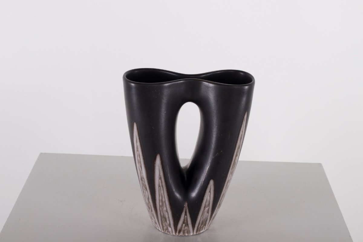 Burgundia Vase - Svend Aage Jensen For Søholm - Denmark, 1950s-photo-3