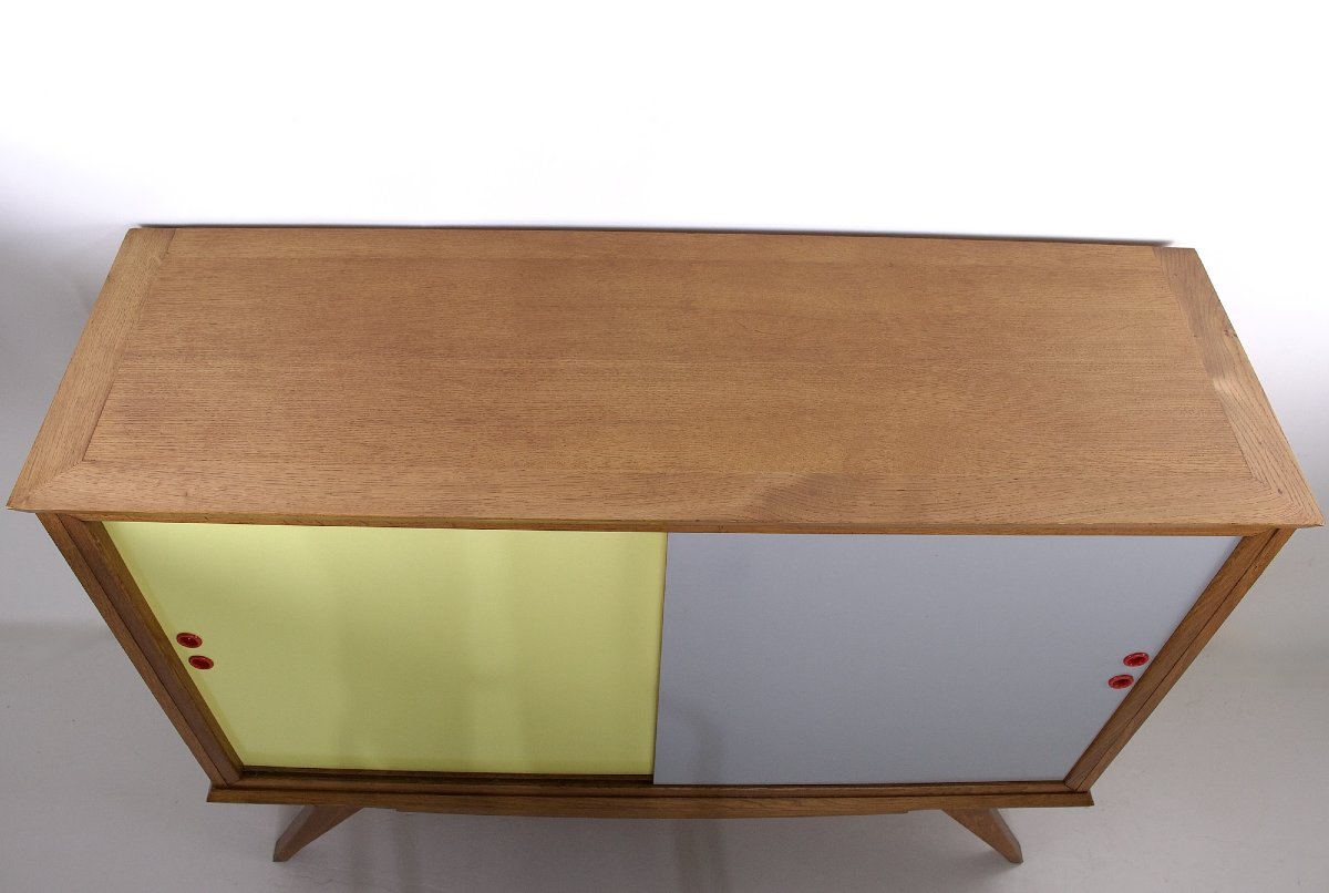 Buffet moderniste à portes coulissantes – France – Années 1950-photo-3