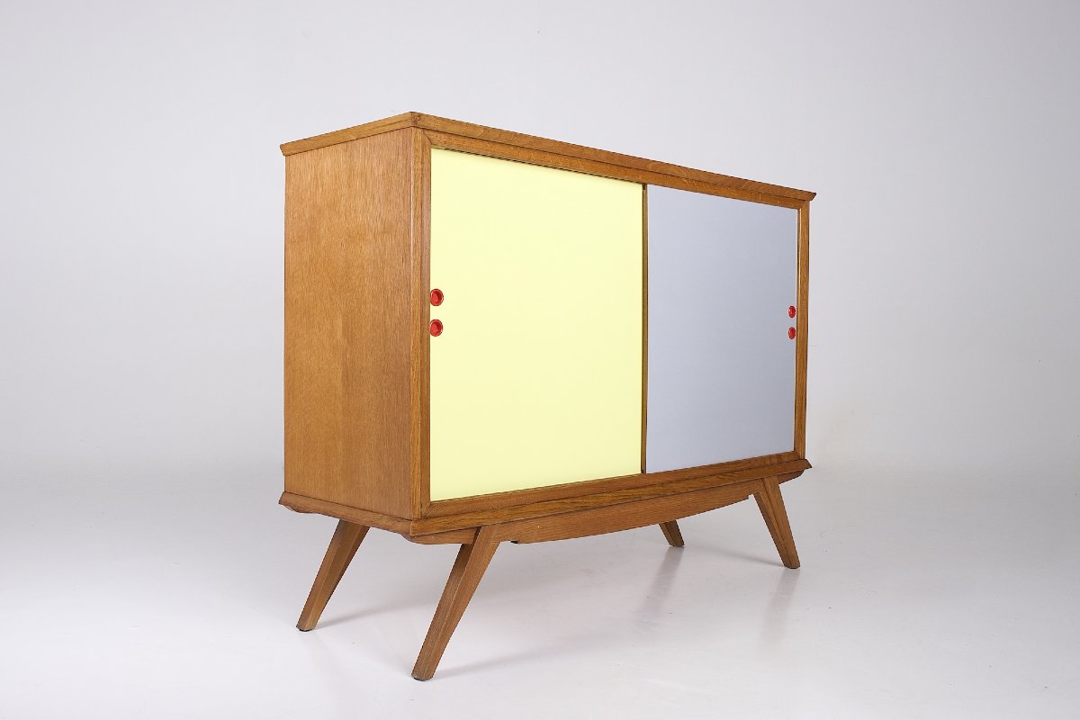 Buffet moderniste à portes coulissantes – France – Années 1950