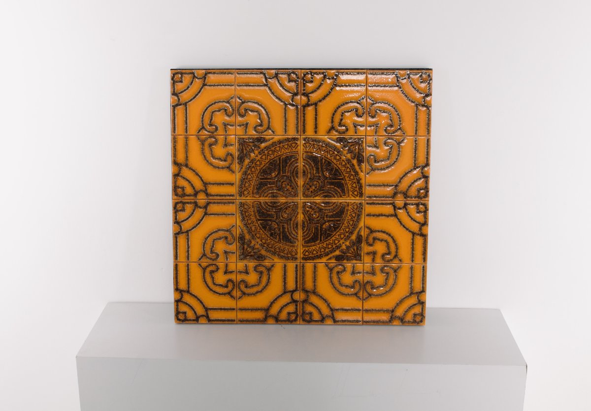 Ceramic And Wrought Iron Coffee Table - France, 1960s-photo-3