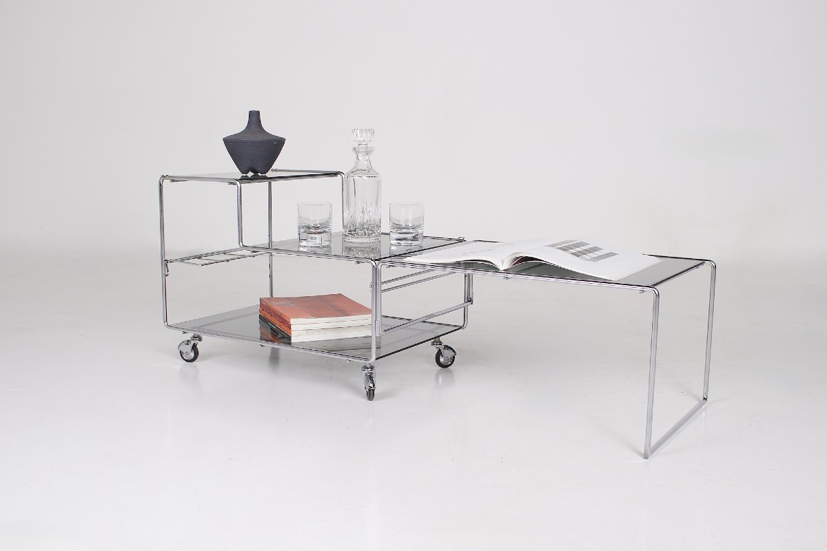 Desserte modulable en acier chromé – Max Sauze-photo-4
