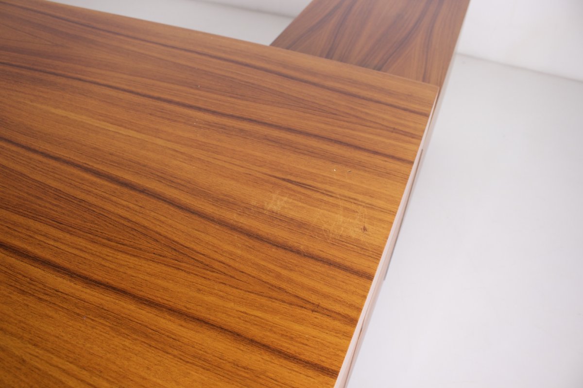 Stately Executive Desk, American Walnut, 1970s.-photo-1
