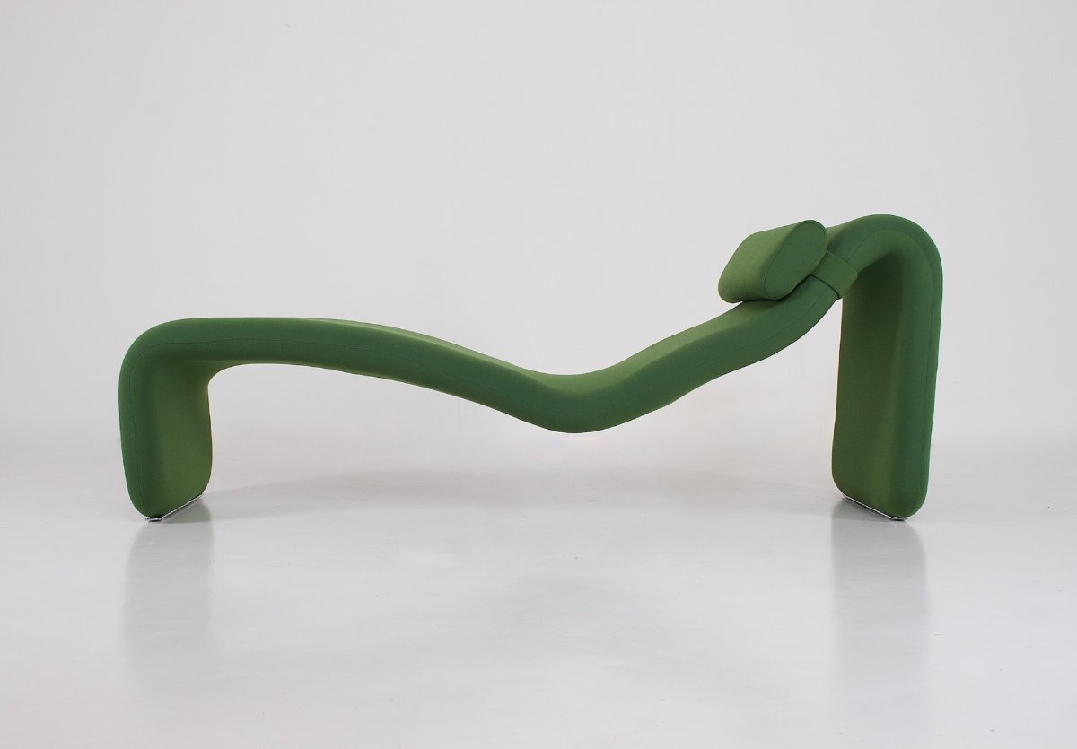 Lounge chair verte modèle "Djinn" Olivier Mourgue pour Airborne, années 60.