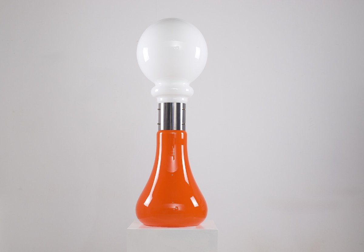 "birillo" Glass Floor Lamp, By Carlo Nason For Mazzega, 1970s.