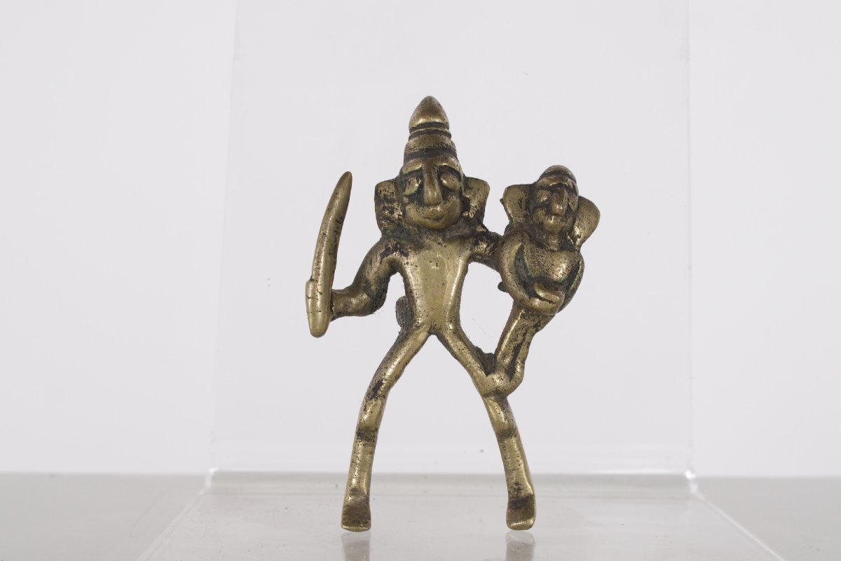Three Bronze Statues Of Horsemen, Western India, 18th Century.-photo-2