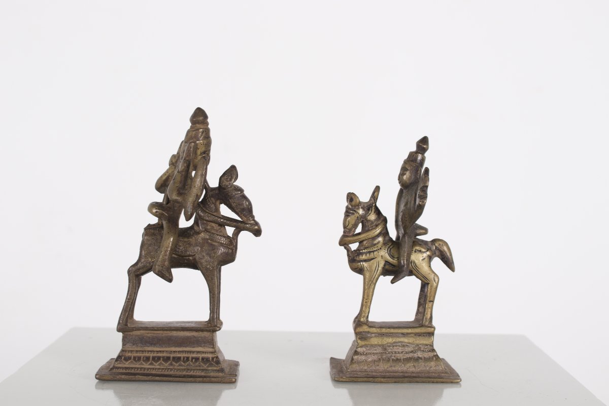 Sculptures en laiton, Inde, XIX ème siècle.-photo-2