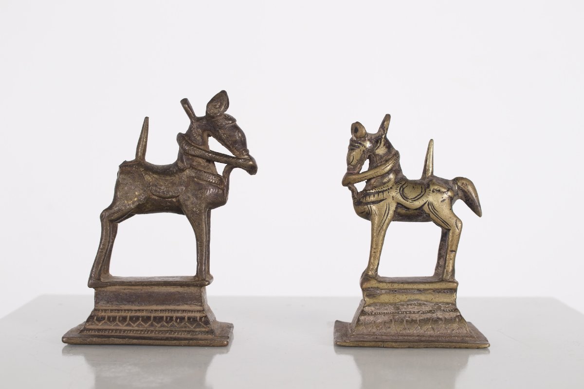 Sculptures en laiton, Inde, XIX ème siècle.-photo-3