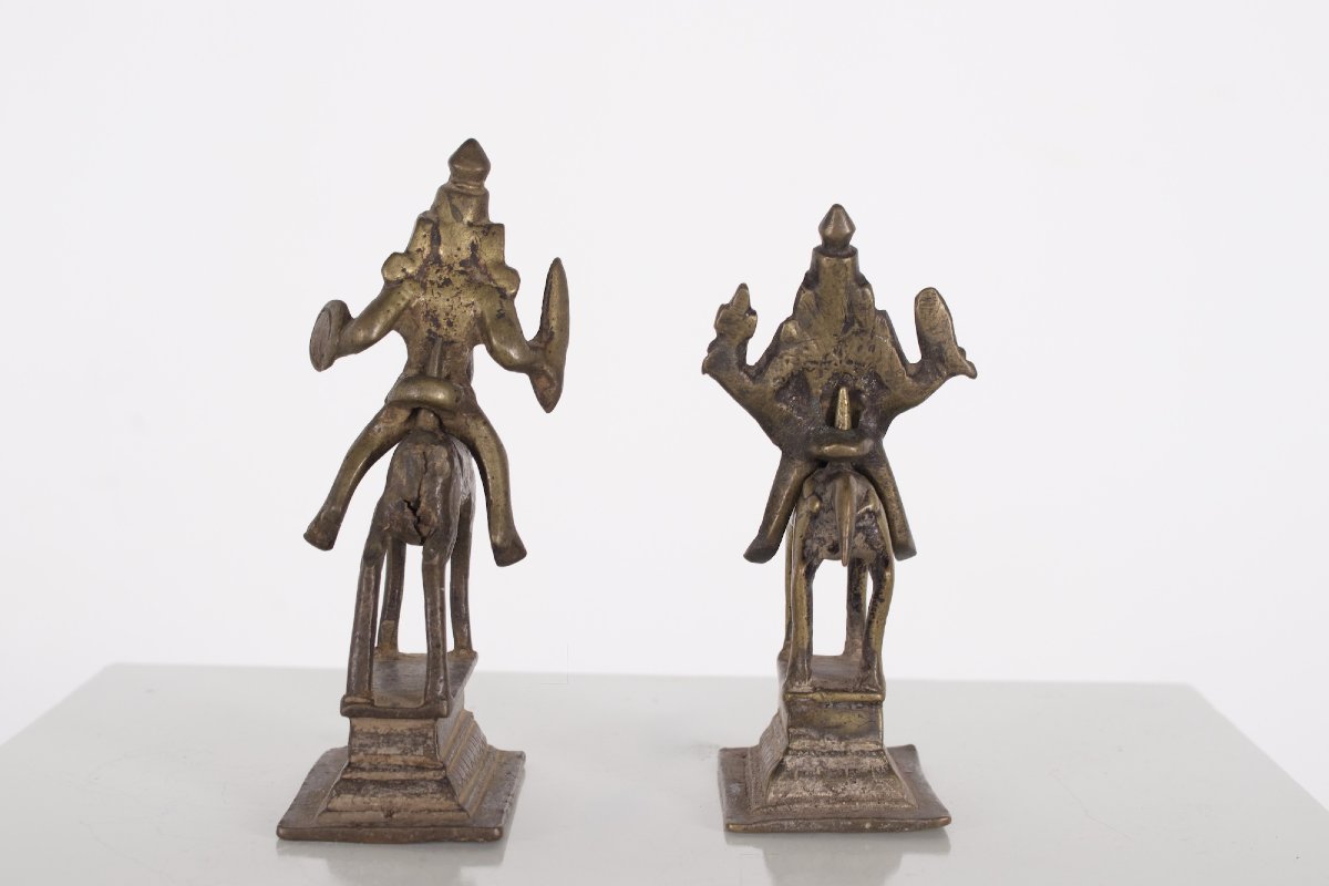 Sculptures en laiton, Inde, XIX ème siècle.-photo-4