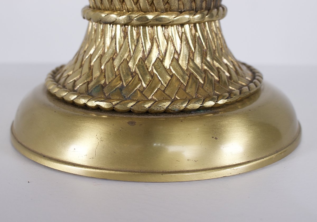 Brass And Silver-plated Metal Table Lamp, 1970s-photo-4
