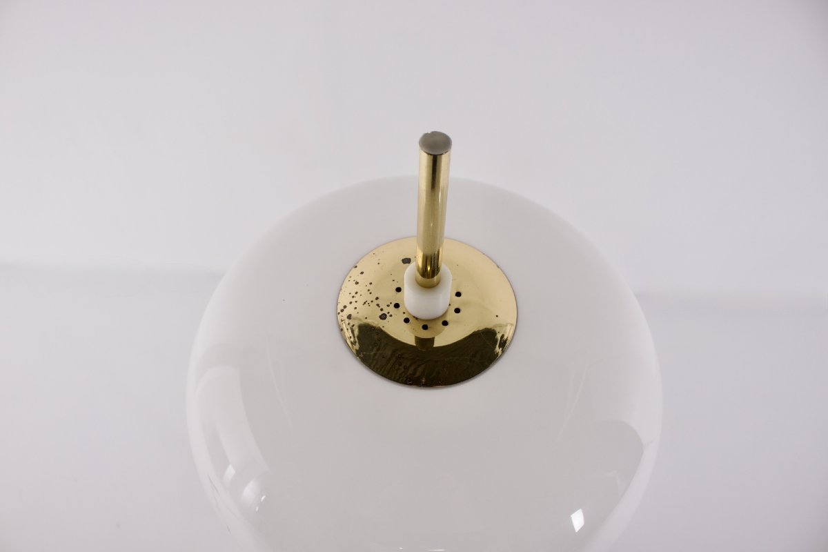 Lampadaire modulable en laiton et acrylique, années 1970.-photo-2