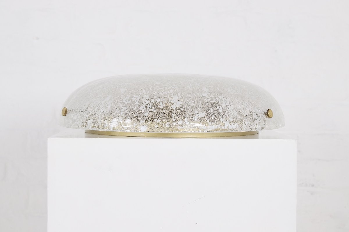 Suspension ronde en verre de Murano, années 1970.-photo-2