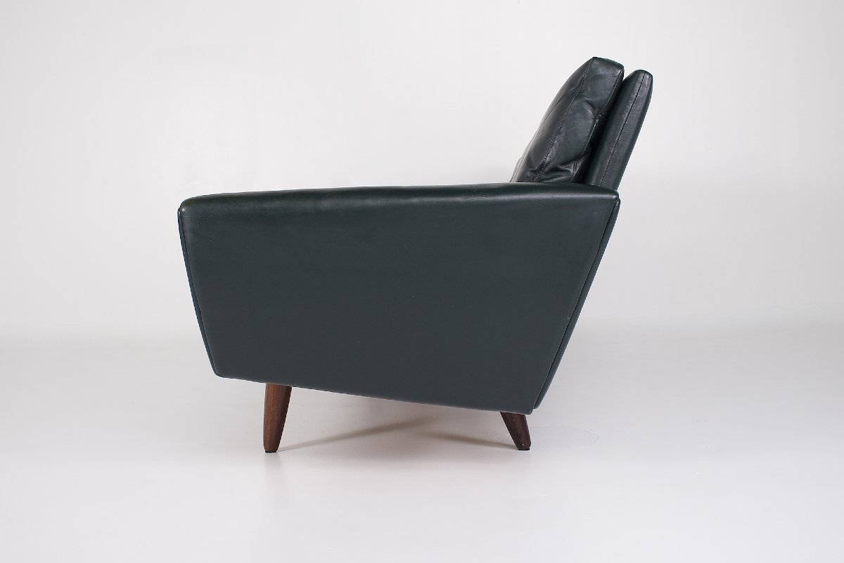 Leather And Rosewood Sofa, Georg Thams, Denmark, 1960s.-photo-2