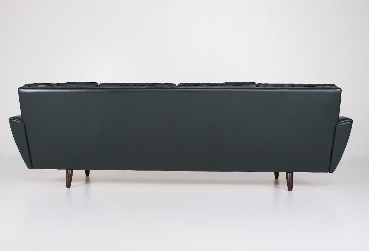 Leather And Rosewood Sofa, Georg Thams, Denmark, 1960s.-photo-3