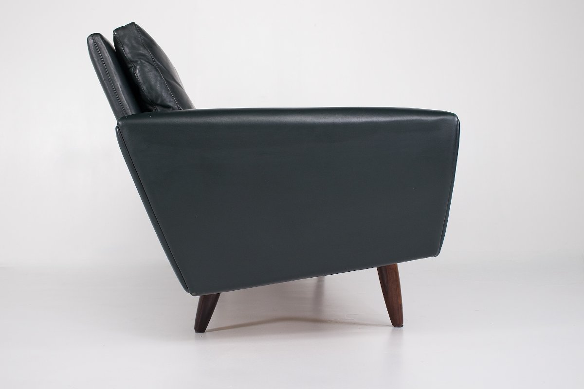 Leather And Rosewood Sofa, Georg Thams, Denmark, 1960s.-photo-4