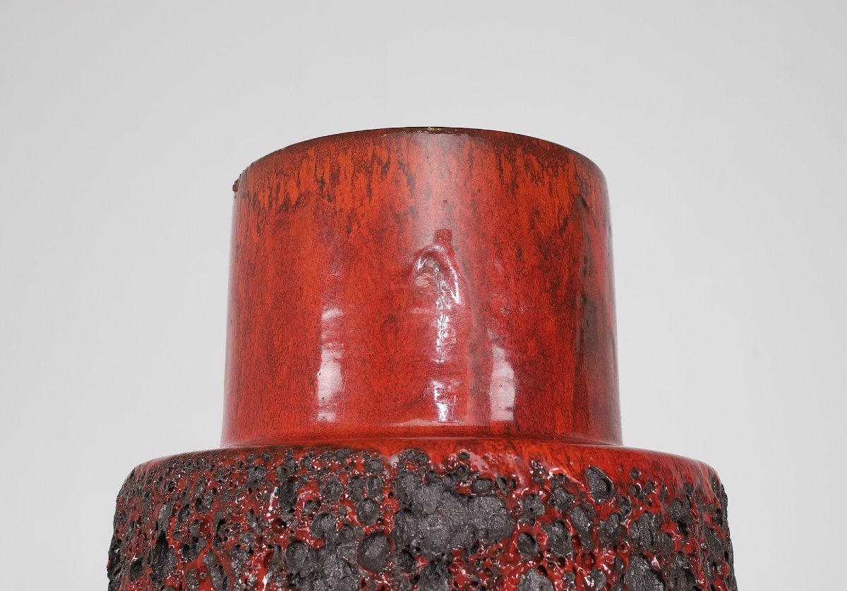 Vase en céramique rouge, Otto Gerharz, années 1970.-photo-4