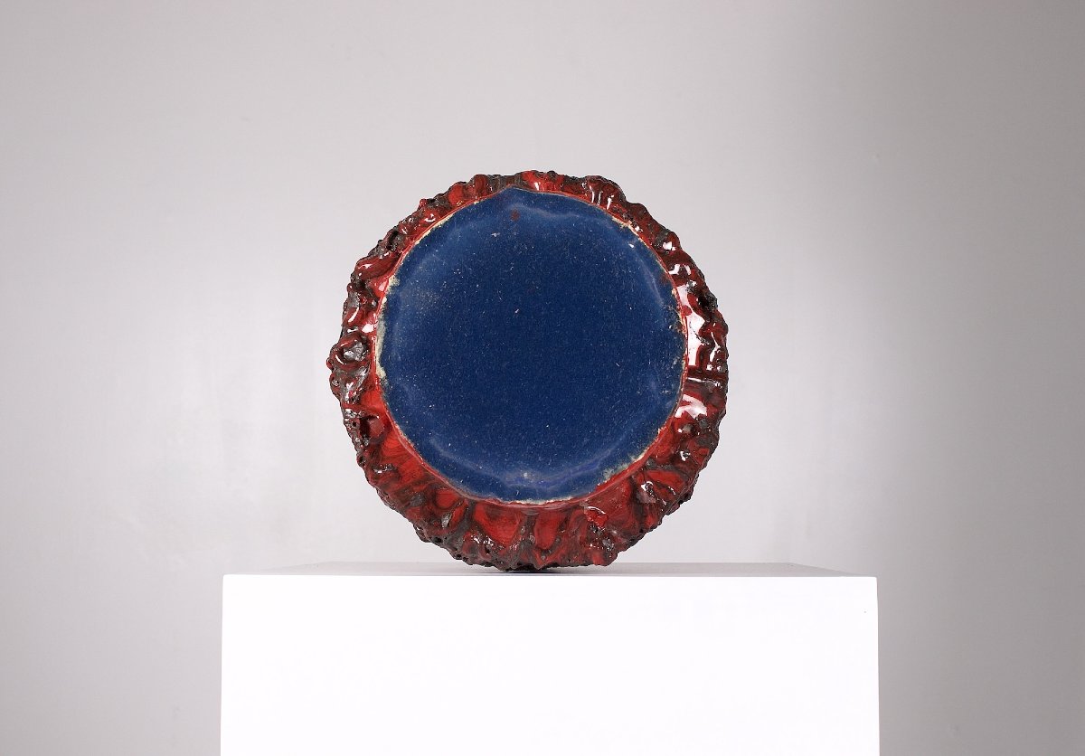 Vase en céramique rouge, Otto Gerharz, années 1970.-photo-2