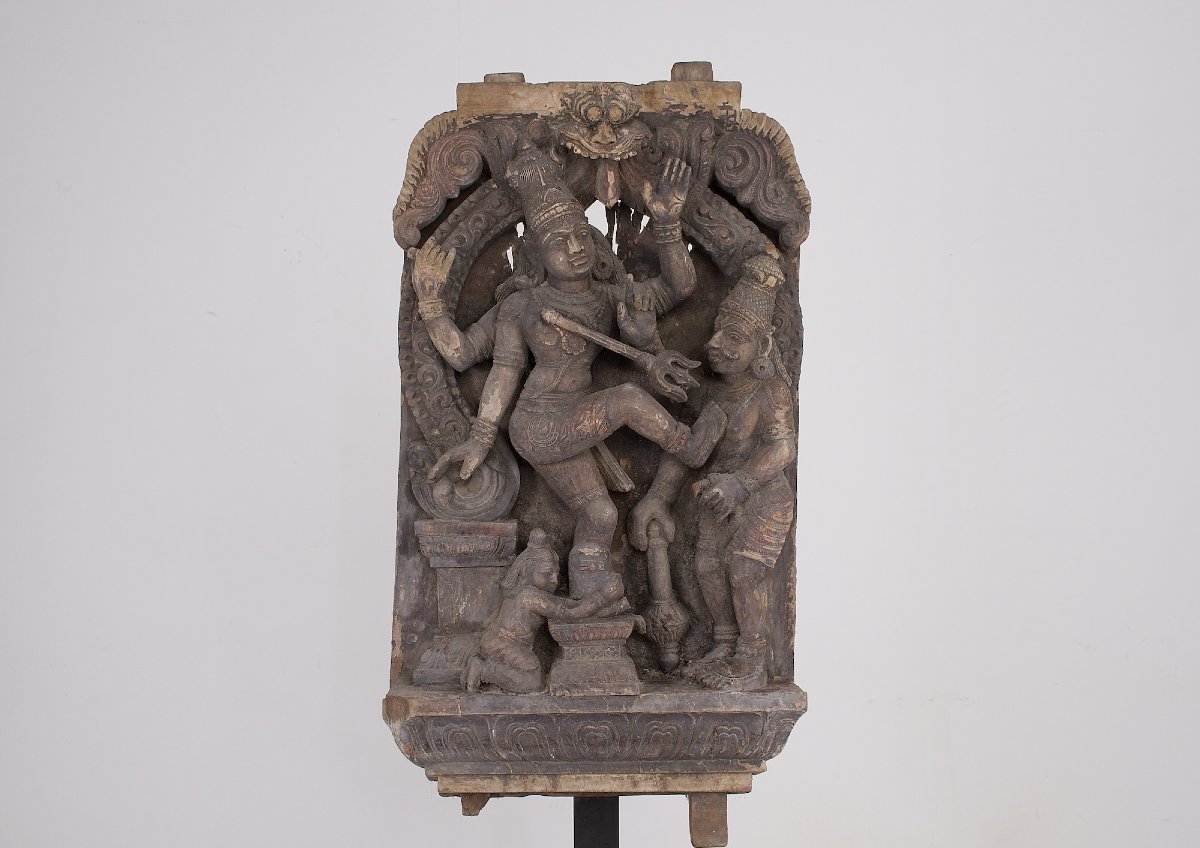 Shiva Kalantaka – Carved Panel Depicting A Ritual Chariot-photo-2