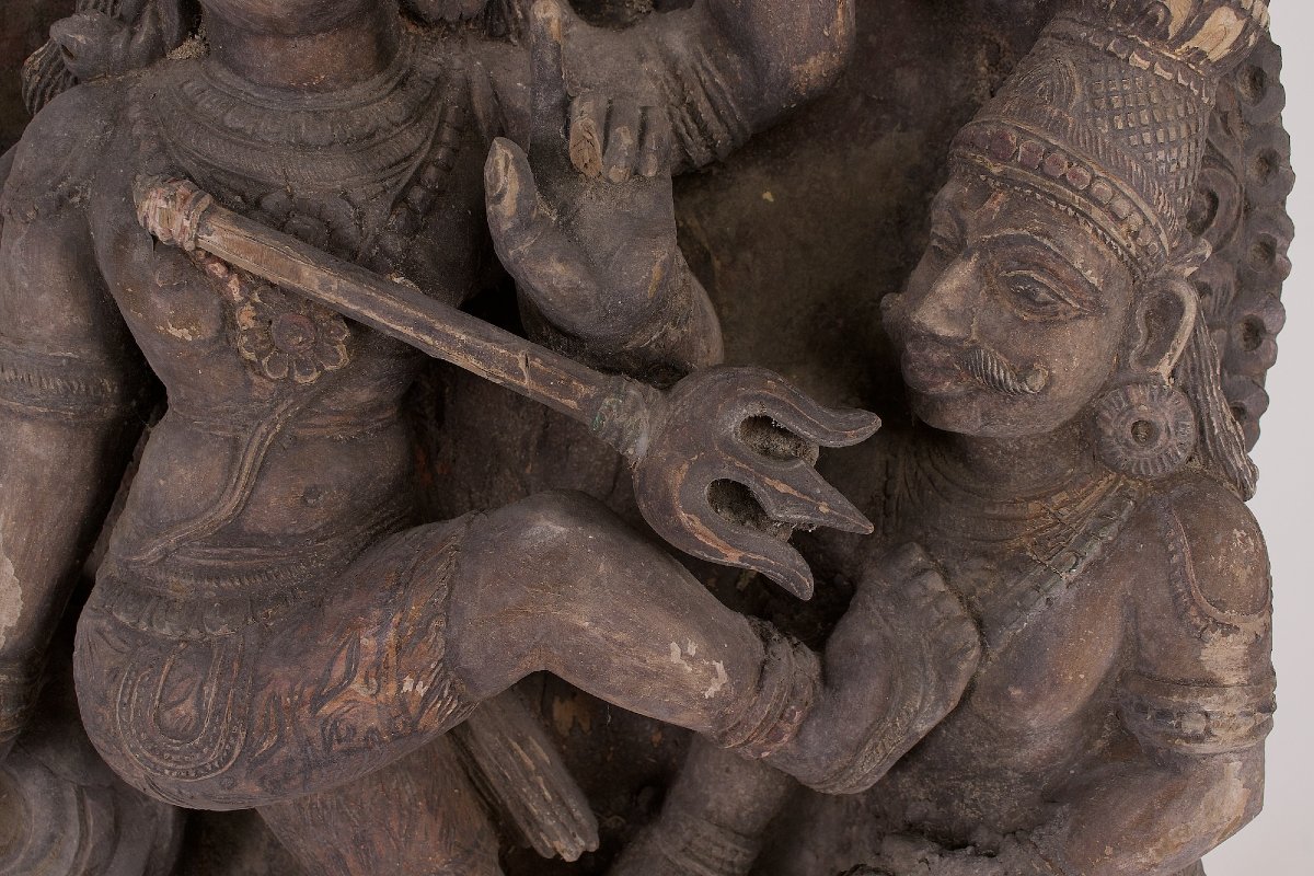 Shiva Kalantaka – Carved Panel Depicting A Ritual Chariot-photo-4