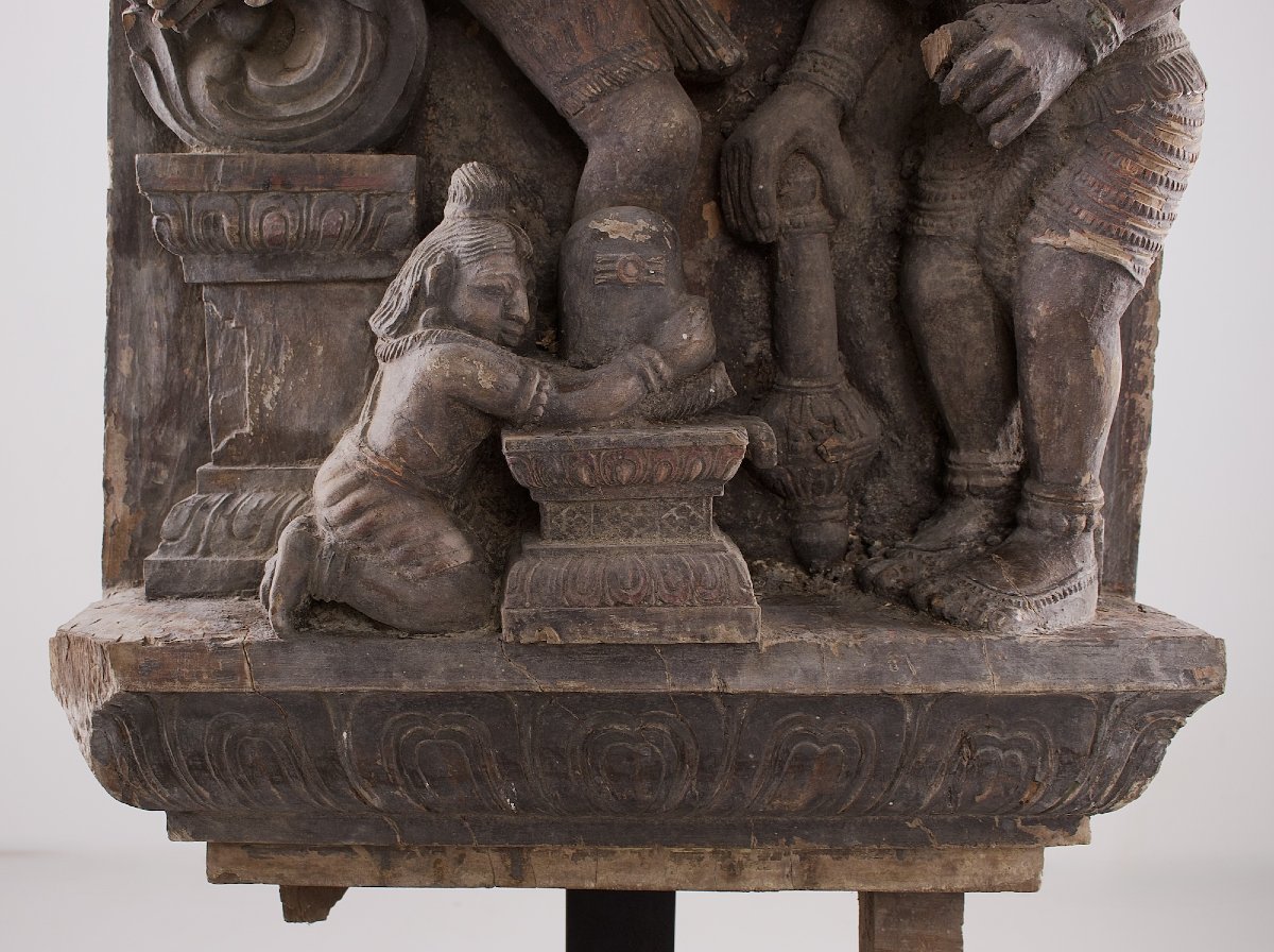 Shiva Kalantaka – Carved Panel Depicting A Ritual Chariot-photo-1