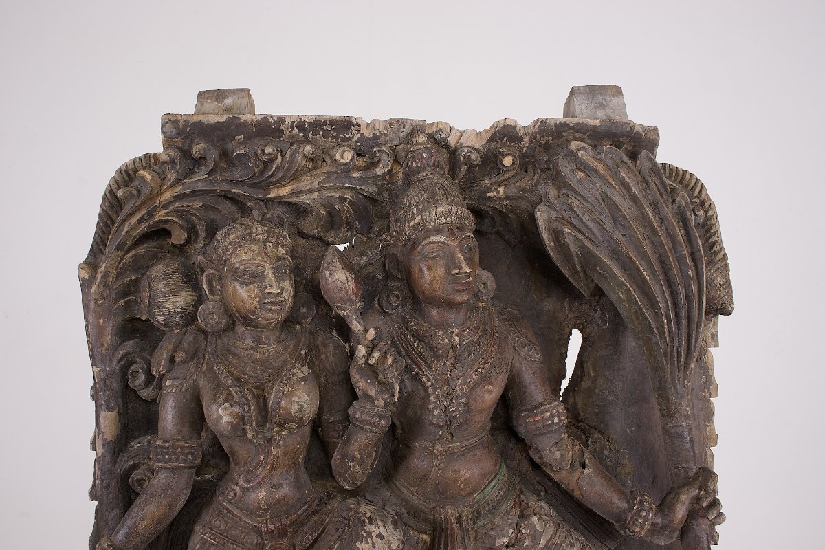 Meenakshi And Sundareshwarar – Processional High Relief From Tamil Nadu-photo-2