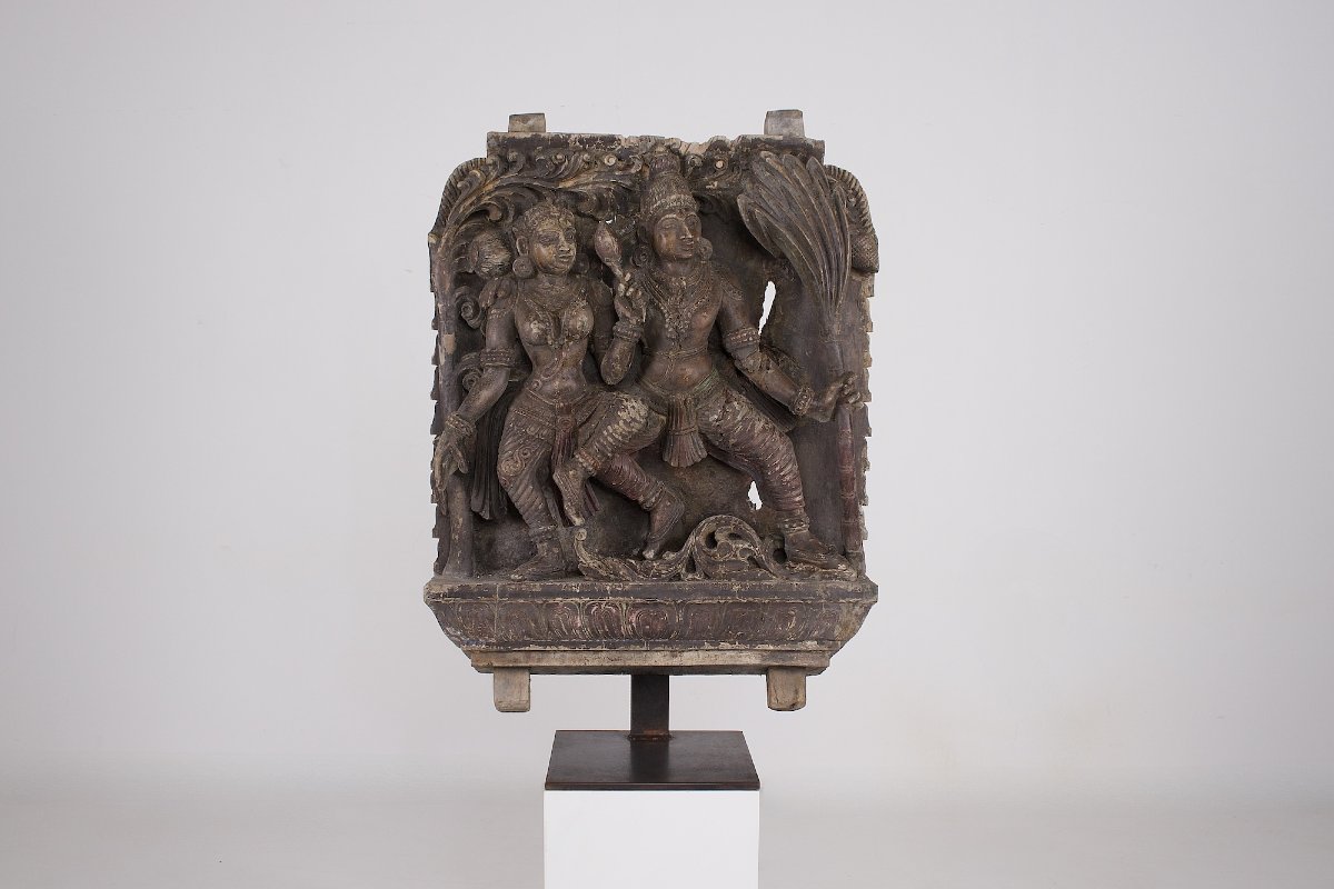 Meenakshi And Sundareshwarar – Processional High Relief From Tamil Nadu
