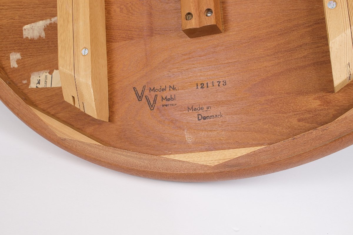 Small Round Teak Table With One Extension Leaf, Denmark, 1960s.-photo-2