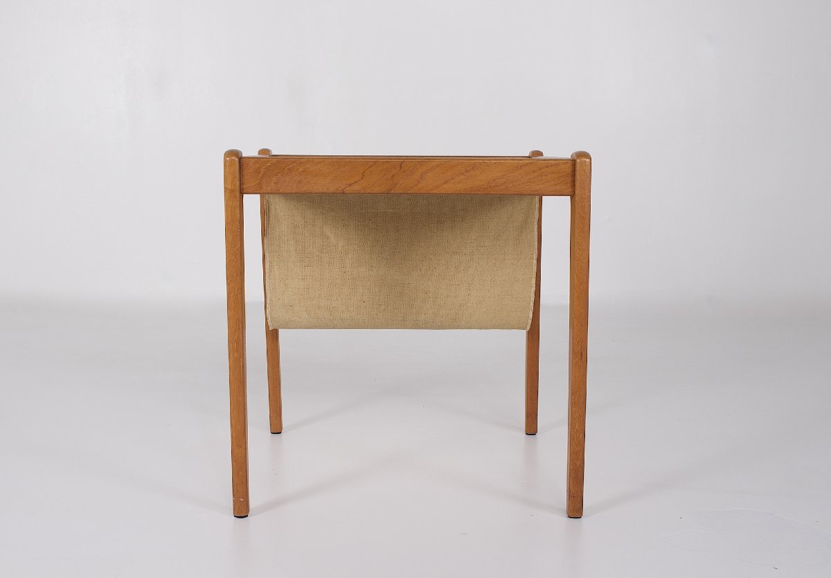 Table d'appoint/porte-journaux , teck, Danemark, années 60.-photo-2
