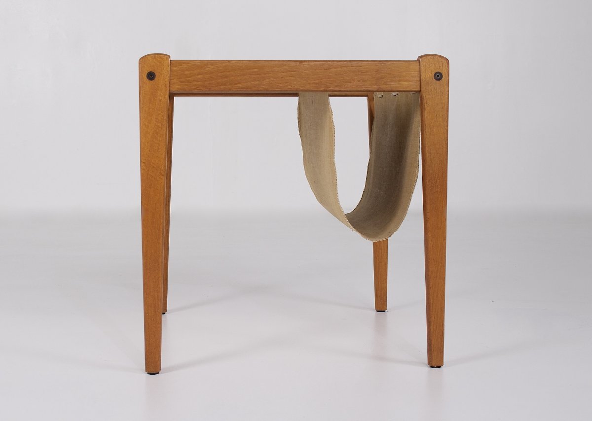Table d'appoint/porte-journaux , teck, Danemark, années 60.-photo-4