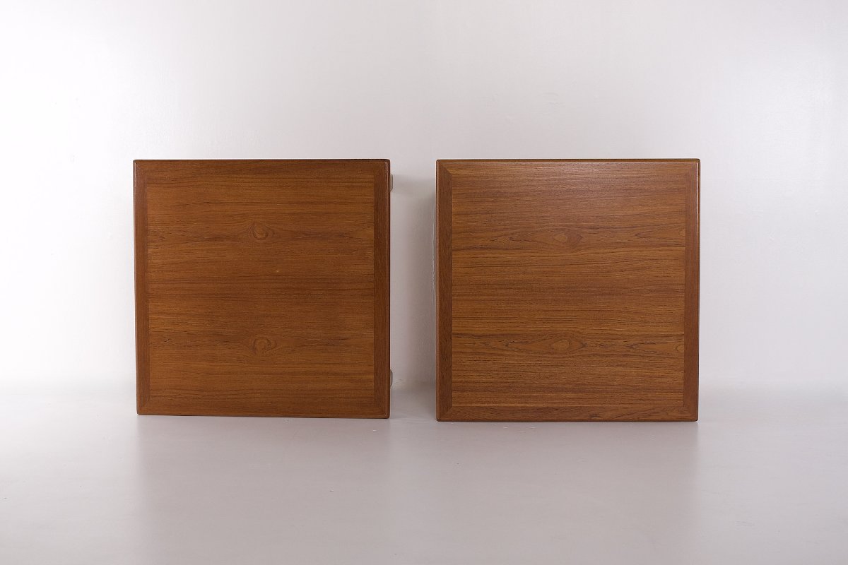 Deux tables basses Scandinave en teck, Danemark, années 1970.-photo-1