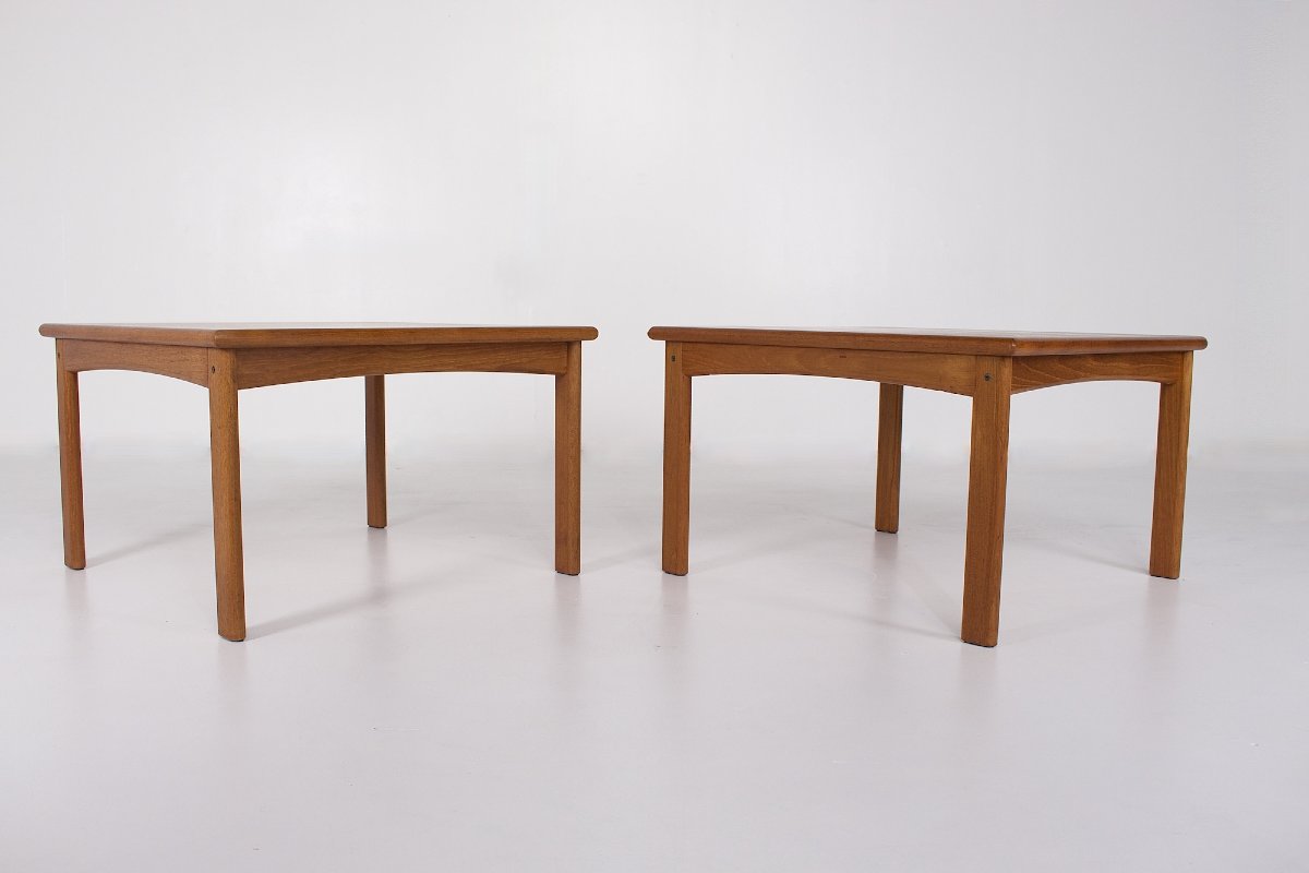 Deux tables basses Scandinave en teck, Danemark, années 1970.