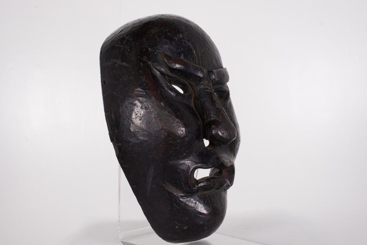 Masque en bois sculpté, Inde.-photo-3