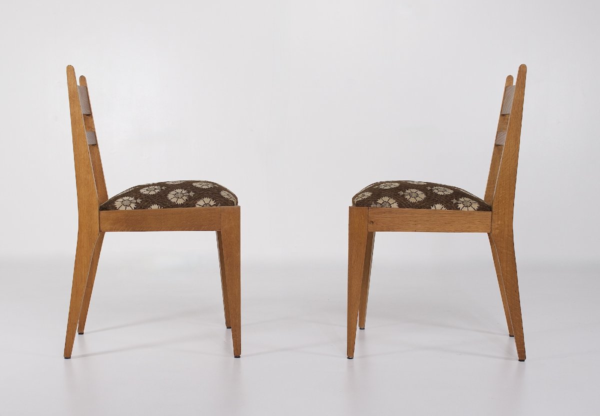 Pair Of René-jean Caillette Chairs.-photo-4