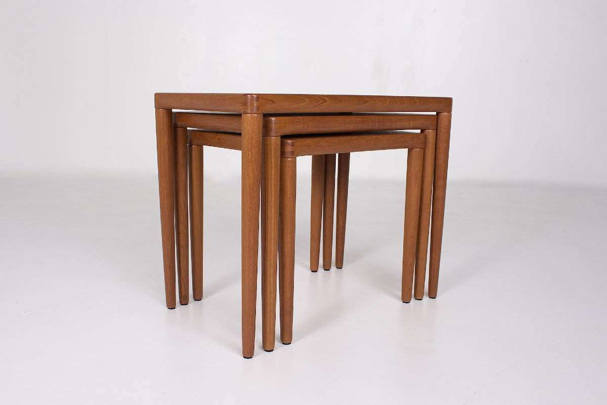 Tables gigognes en teck, Henry Walter Klein, Danemark, -photo-1