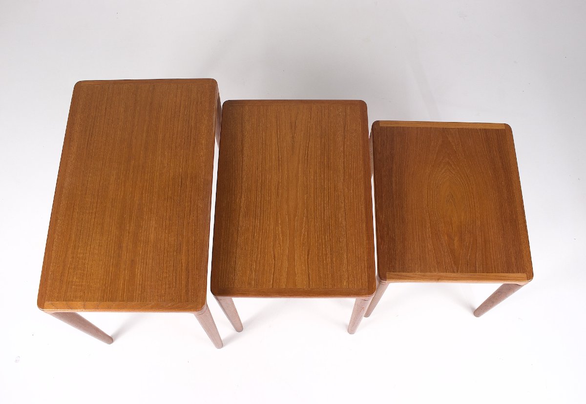 Tables gigognes en teck, Henry Walter Klein, Danemark, -photo-2