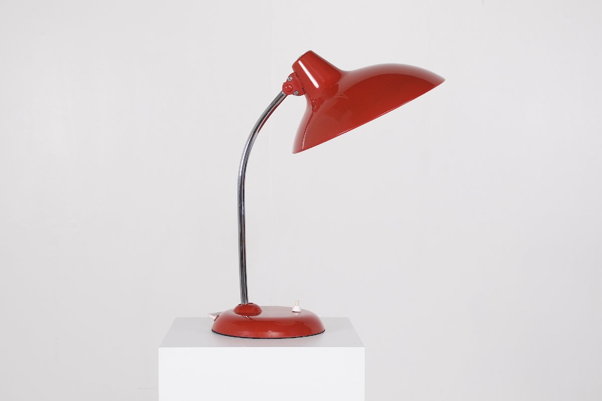Kaiser Idell Red Table Lamp. -photo-2