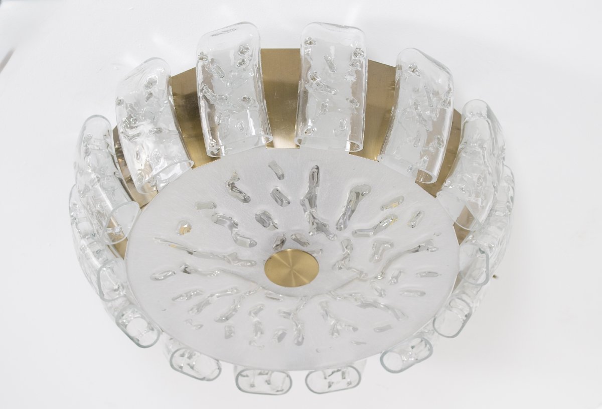Imposant plafonnier en cristal, Doria éditeur.-photo-2