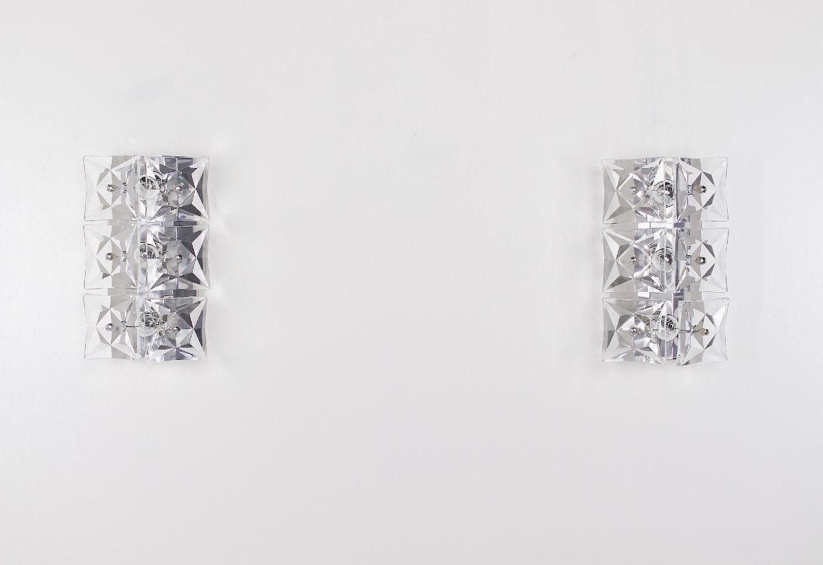 Crystal And Steel Wall Sconces, Published By Kinkeldey.-photo-4