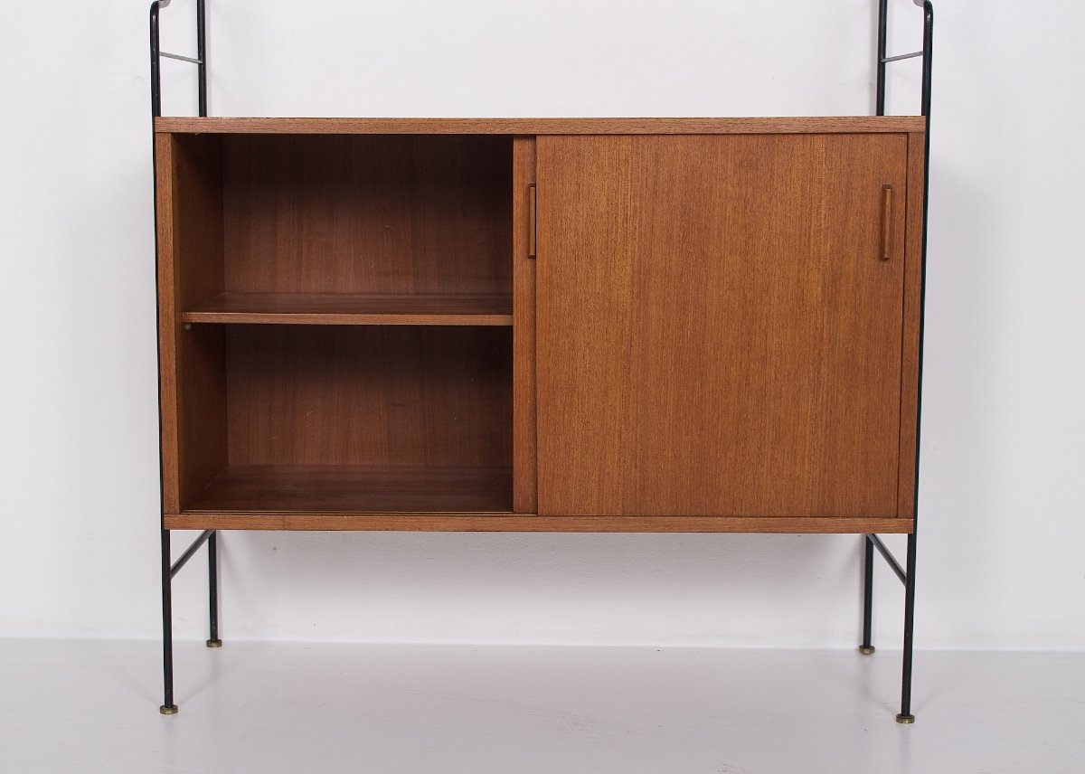 Scandinavian-style Teak Wall Shelf.-photo-4