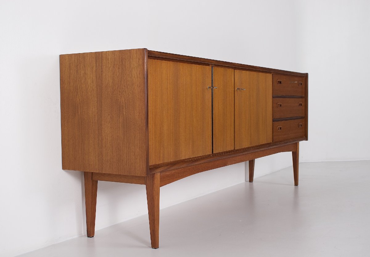 Buffet bas Scandinave en teck.-photo-1